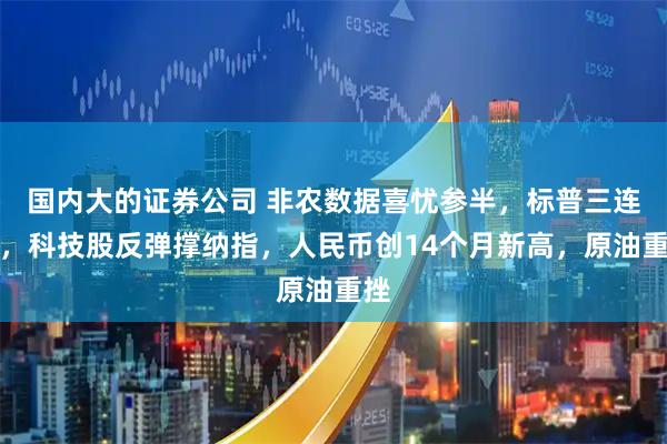 国内大的证券公司 非农数据喜忧参半，标普三连跌，科技股反弹撑纳指，人民币创14个月新高，原油重挫