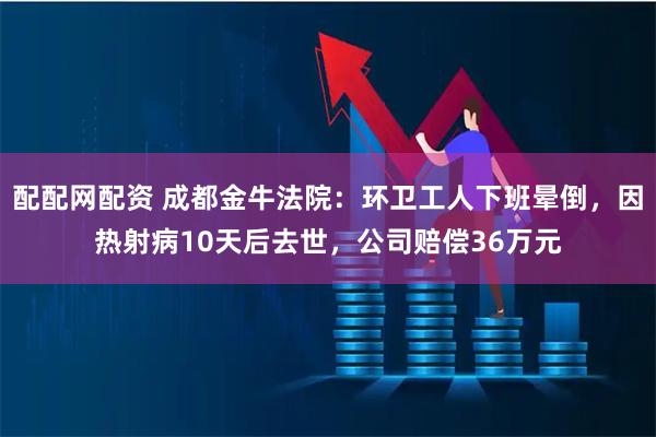 配配网配资 成都金牛法院：环卫工人下班晕倒，因热射病10天后去世，公司赔偿36万元